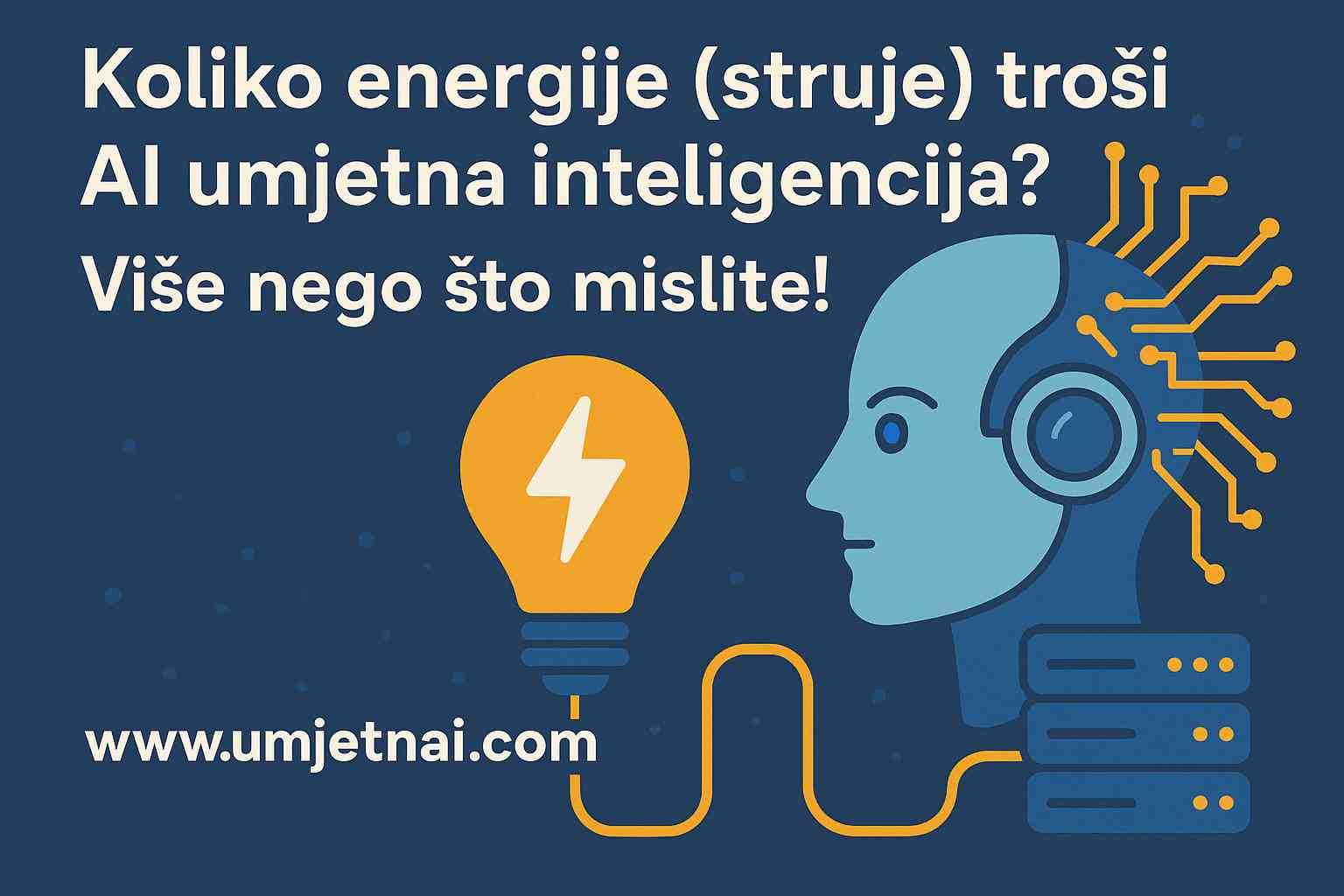 Koliko energije (struje) troši AI umjetna inteligencija? Više nego što mislite! www.umjetnai.com