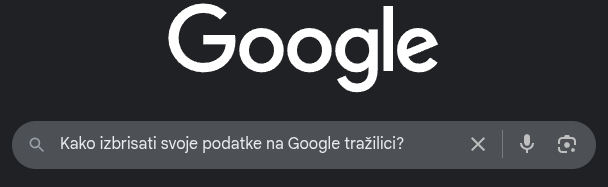kako izbrisati podatke sa google