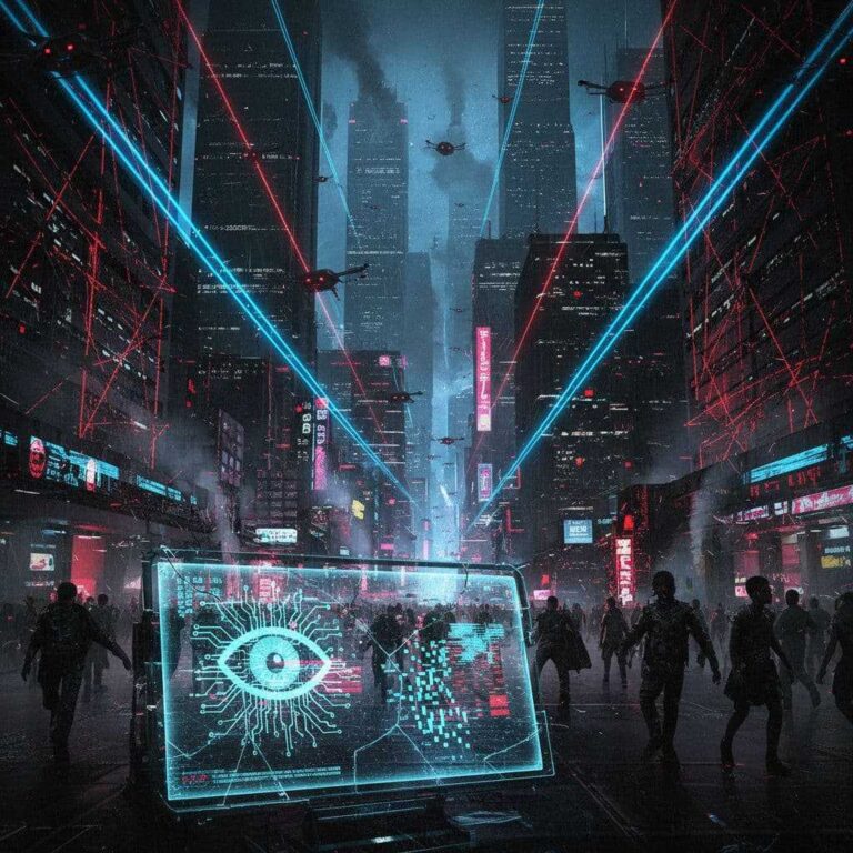 dystopian cyberpunk ai cityscape midnight 7dea0d01