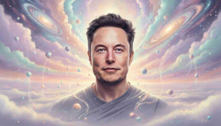 highcompress ethereal ai elon musk cosmic portrait 5c219c8d